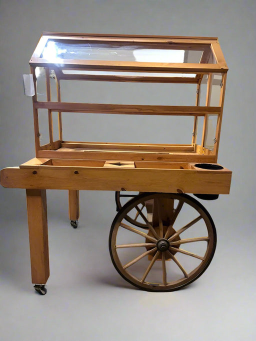 "CUSTOM BUILT" WOODEN BAKERY DISPLAY MERCHANDISING WITH HIGH END FINISHED WHEEL - Bargains R Ours - #collection_name#