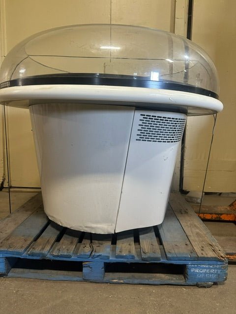 HUSSMANN HEAVY DUTY COMMERCIAL ROUND ISLAND OPEN PRODUCE DISPLAY MERCHANDISER ON CASTER REFRIGERATED - Bargains R Ours - #collection_name#