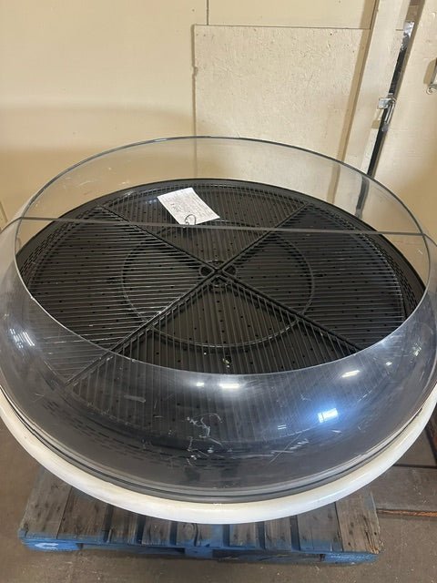 HUSSMANN HEAVY DUTY COMMERCIAL ROUND ISLAND OPEN PRODUCE DISPLAY MERCHANDISER ON CASTER REFRIGERATED - Bargains R Ours - #collection_name#