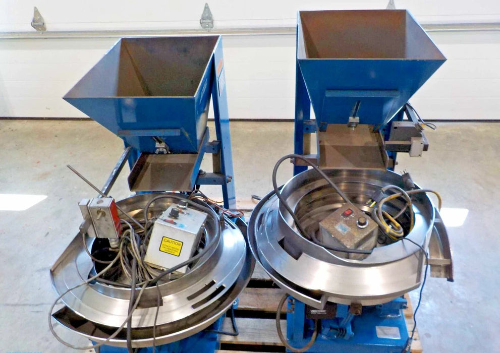 Lot of (2) Vibra - Flight Vibration bowls, 15" diameter, top feeders, power cords, variable controllers - Second Life - Equipment - collection_name