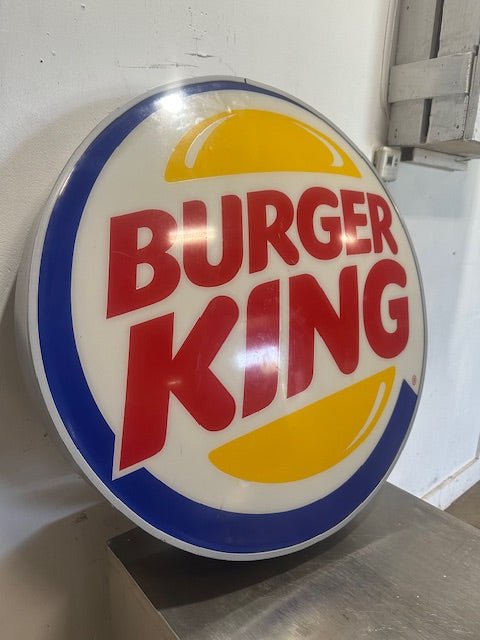 1990'S LIGHTED 30" H x 30"W BURGER KING ADVERTISEMENT SIGN - Second Life - Equipment - collection_name