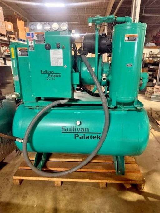 2017 SULLIVAN PALATEK 40DGG 40HP 125PSI 208V Tank Mounted AIR Compressor, 3542HR - Second Life - Equipment - collection_name