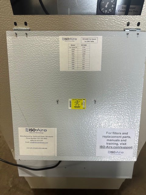 "2021 ISO - AIRE RSF1000" COMMERCIAL GRADE HEPA AIR PURIFIERS ON CASTERS, 115V 1PH - Second Life - Equipment - collection_name