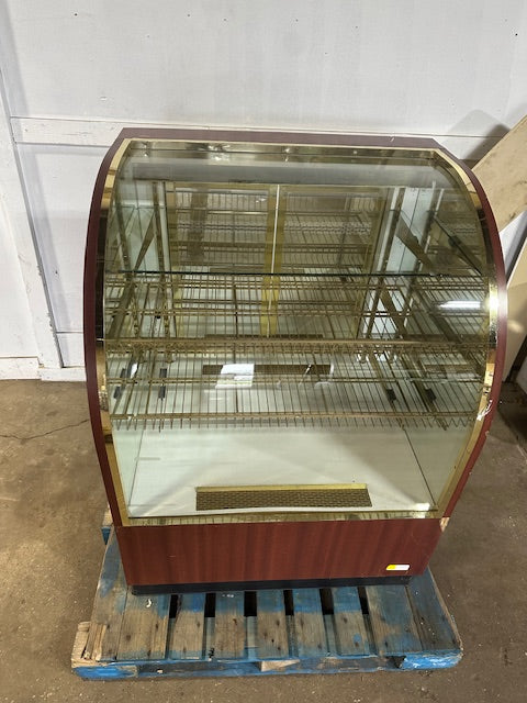 "REGAL SCLB-36-D"HD COMMERCIAL LIGHTED CURVED GLASS BAKERY DISPLAY CASE 115V 1PH
