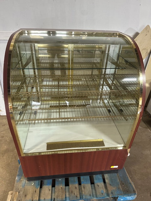 "REGAL SCLB-36-D"HD COMMERCIAL LIGHTED CURVED GLASS BAKERY DISPLAY CASE 115V 1PH