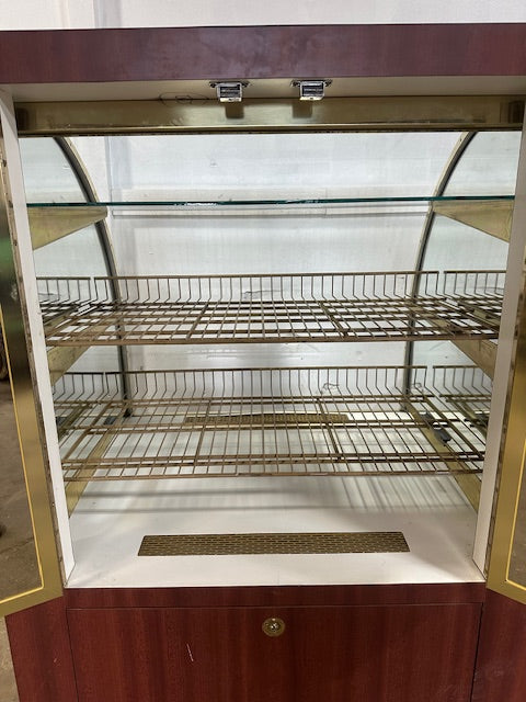 "REGAL SCLB-36-D"HD COMMERCIAL LIGHTED CURVED GLASS BAKERY DISPLAY CASE 115V 1PH