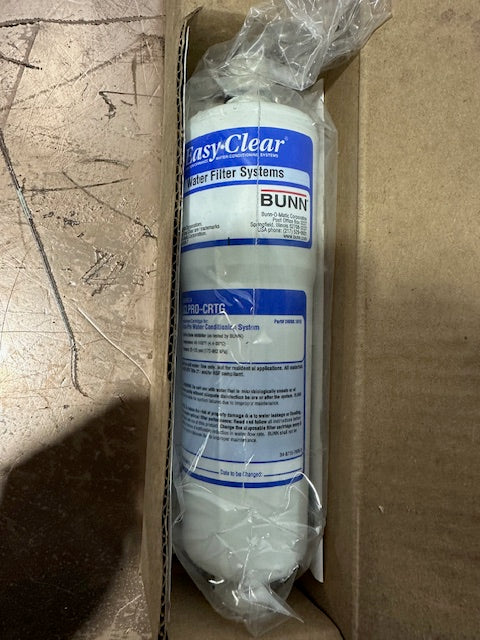 "BUNN SCLPRO-CRTG" Easy Clear Water Filter Cartridge/Limescale inhibitor, NEW