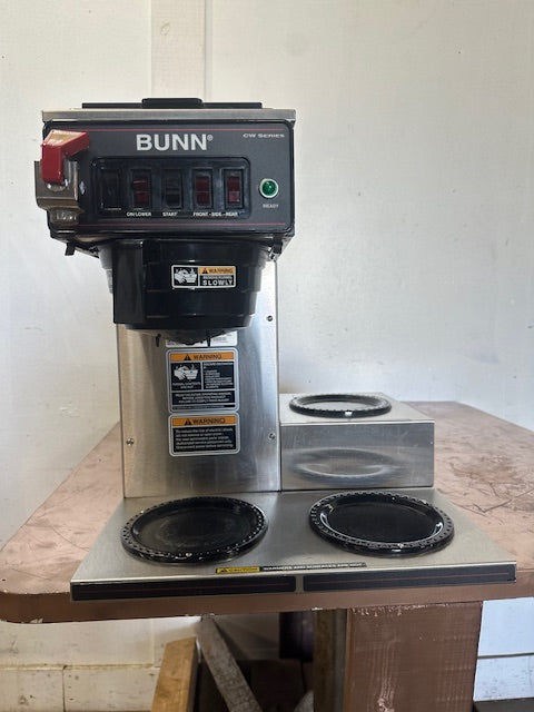 "BUNN CWTF15, 3LPF "POUR OVER OR DIRECT LINE COFFEE BREWER W/3 WARMERS,120V 1PH