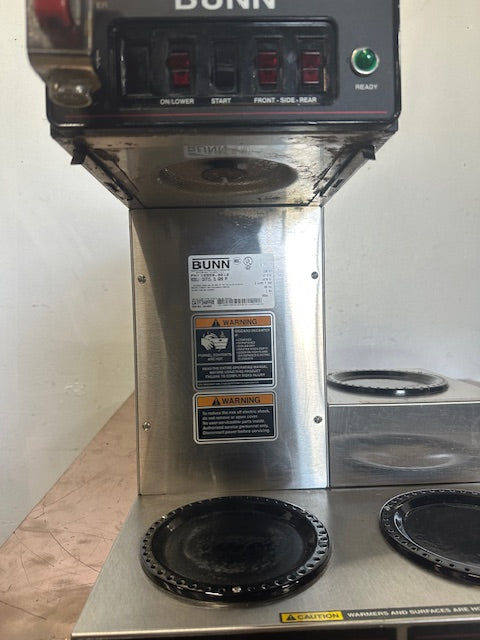 "BUNN CWTF15, 3LPF "POUR OVER OR DIRECT LINE COFFEE BREWER W/3 WARMERS,120V 1PH
