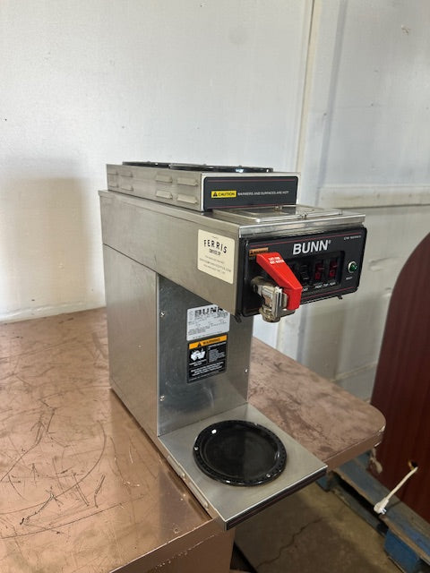 "BUNN CWTF15 1LW/2UP"POUR OVER OR DIRECT LINE COFFEE BREWER W/3 WARMERS,120V 1PH