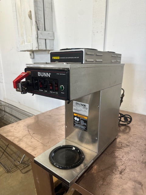 "BUNN CWTF15 1LW/2UP"POUR OVER OR DIRECT LINE COFFEE BREWER W/3 WARMERS,120V 1PH
