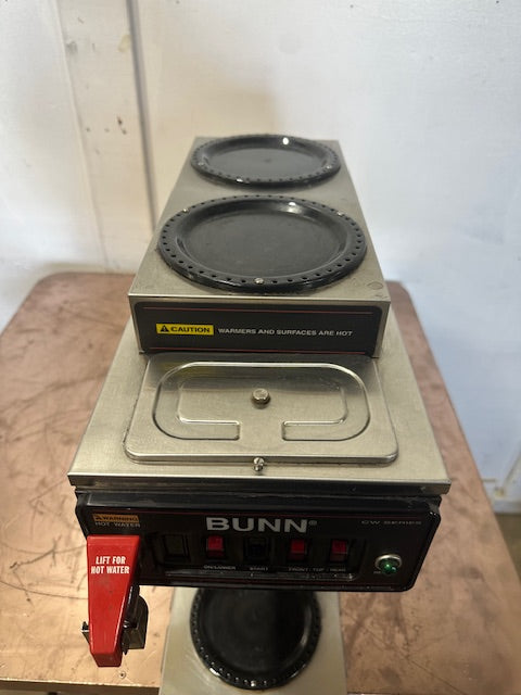 "BUNN CWTF15 1LW/2UP"POUR OVER OR DIRECT LINE COFFEE BREWER W/3 WARMERS,120V 1PH