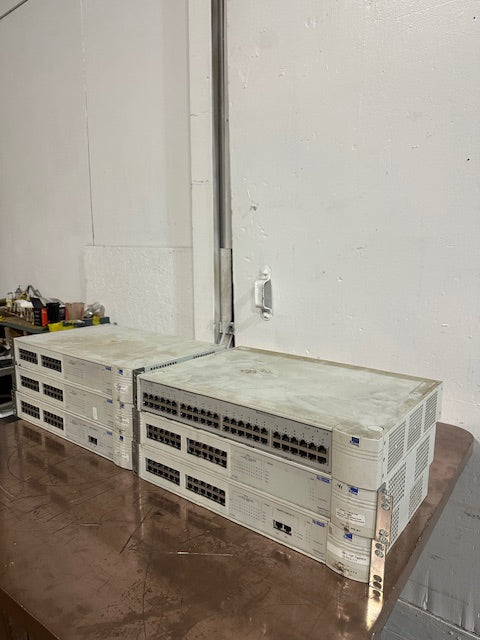 LOT OF 6 3CON SUPERSTACK 24 CHANNEL STACKABLE SWITCHES