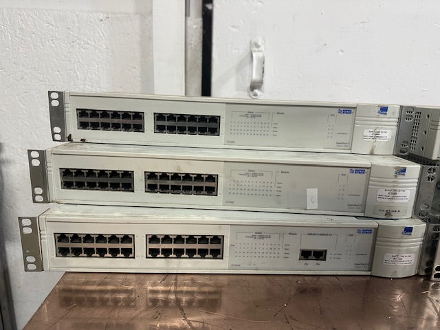 LOT OF 6 3CON SUPERSTACK 24 CHANNEL STACKABLE SWITCHES