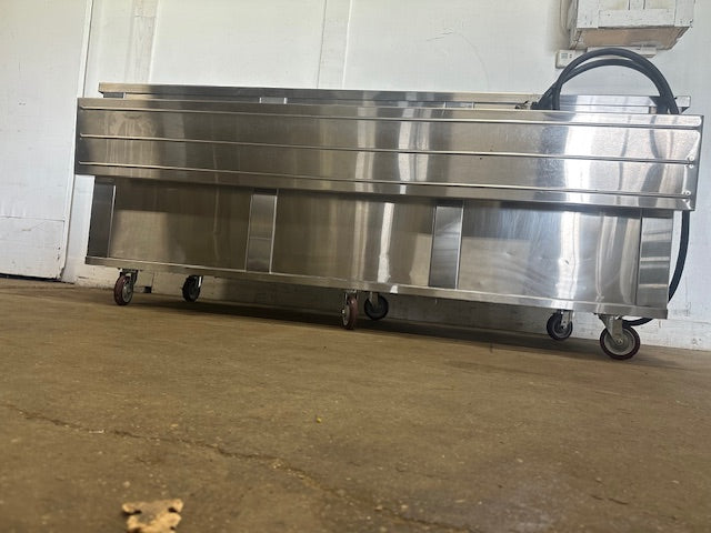"PIPER PRODUCTS 6HF" COMMERCIAL 6 WELL FULL SERVICE HOT FOOD SERVING TABLE, 1PH