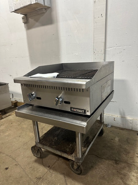 PATRIOT PT-CB24 COMMERCIAL COUNTERTOP 60,000 BTU 24" NAT GAS RADIANT CHARBROILER