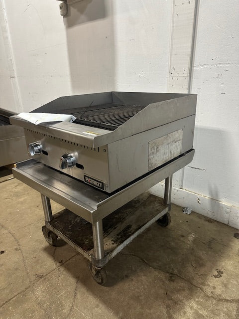 PATRIOT PT-CB24 COMMERCIAL COUNTERTOP 60,000 BTU 24" NAT GAS RADIANT CHARBROILER