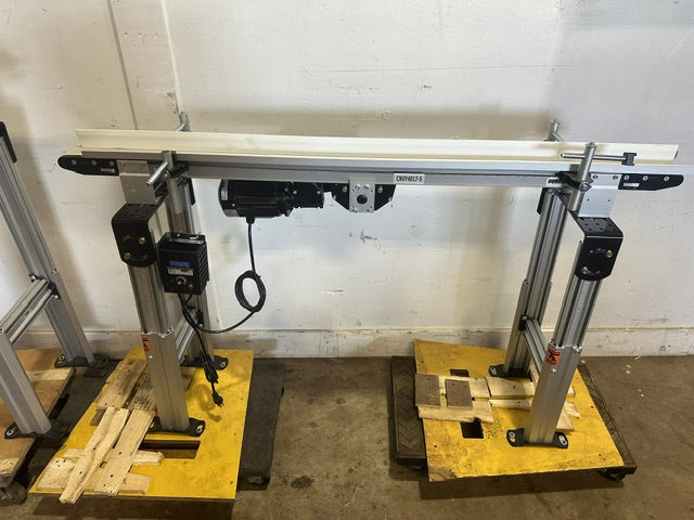 LOT OF 2*DORNER 2200 SERIES LOW PROFILE 6"35/8" Belt Conveyor, ADJUSTABLE HIGH