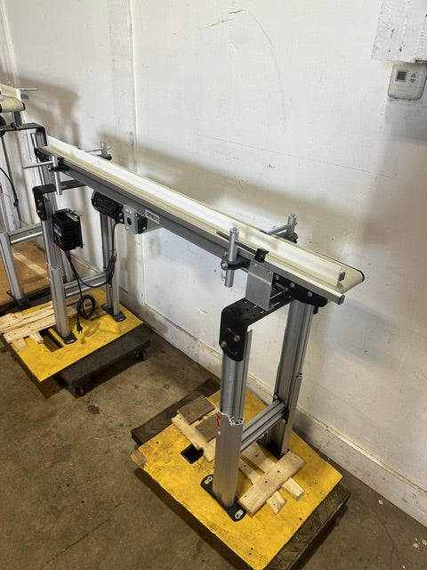 LOT OF 2*DORNER 2200 SERIES LOW PROFILE 6"35/8" Belt Conveyor, ADJUSTABLE HIGH