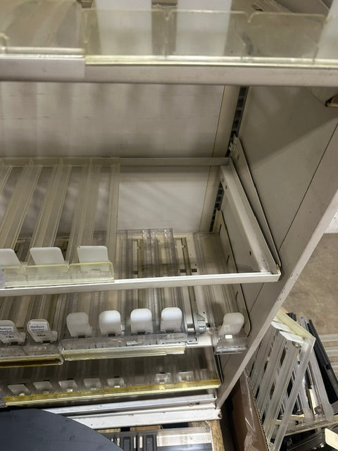 H.D COMMERCIAL LIGHTED CIGARETTE DISPLAY RACK W/ ACCESSORIES, 85.5"Hx47.5"Wx14"D