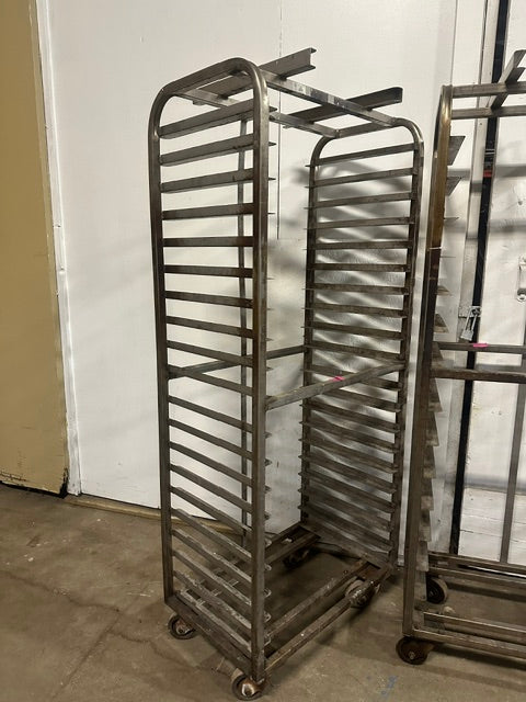 LOT OF 4**H.D OVEN BAKING SHEETS PAN RACKS , CERAMIC WHEEL, 20, 15, 12, 10 TIERS