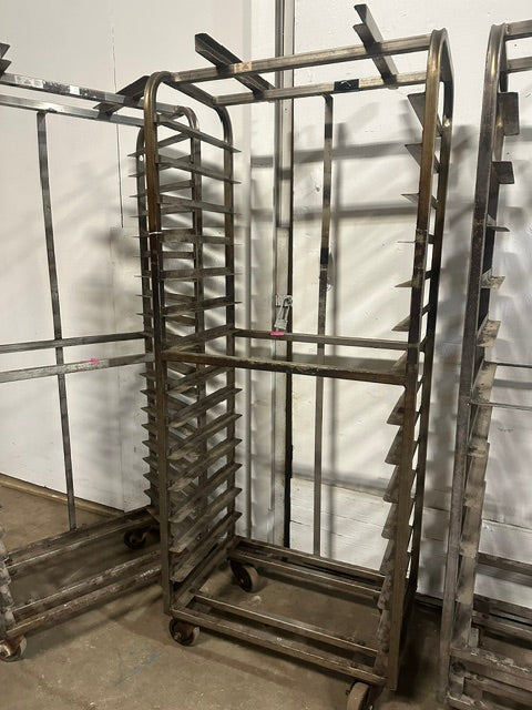 LOT OF 4**H.D OVEN BAKING SHEETS PAN RACKS , CERAMIC WHEEL, 20, 15, 12, 10 TIERS