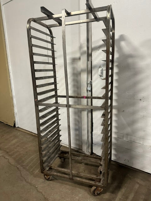 LOT OF 4**H.D OVEN BAKING SHEETS PAN RACKS , CERAMIC WHEEL, 20, 15, 12, 10 TIERS