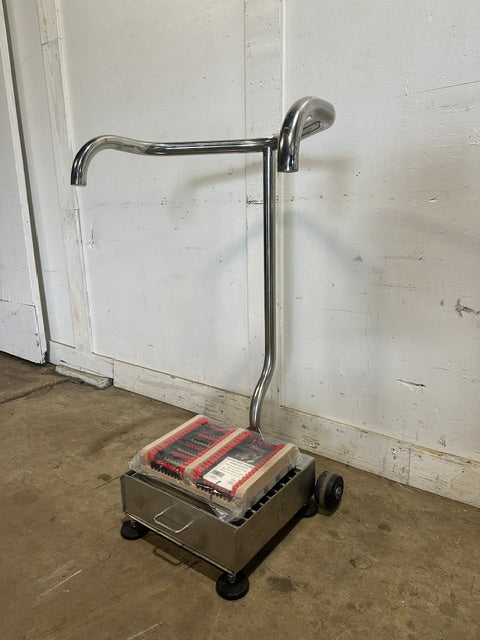 H.D S Steel Outdoor Boot Brush  Mud Scraper Station w/ New scraper on casters