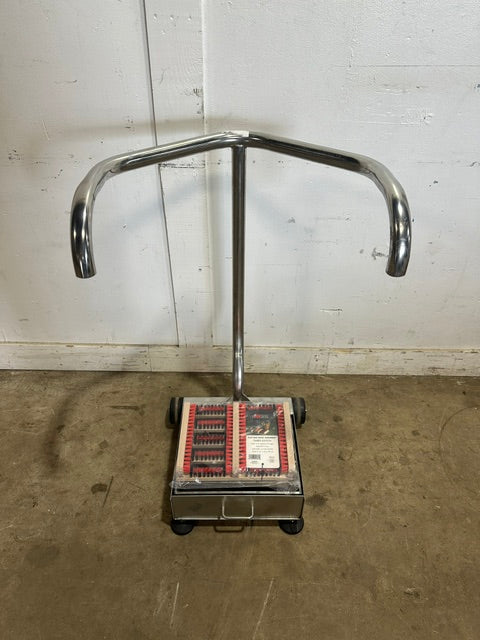 H.D S Steel Outdoor Boot Brush  Mud Scraper Station w/ New scraper on casters
