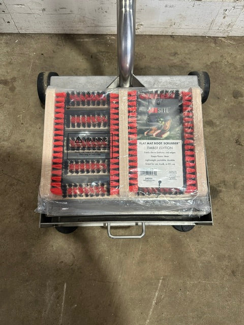 H.D S Steel Outdoor Boot Brush  Mud Scraper Station w/ New scraper on casters