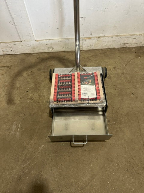 H.D S Steel Outdoor Boot Brush  Mud Scraper Station w/ New scraper on casters