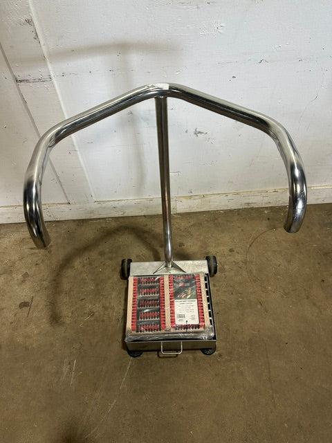H.D S Steel Outdoor Boot Brush  Mud Scraper Station w/ New scraper on casters