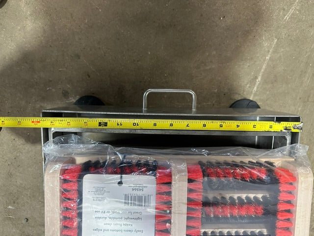 H.D S Steel Outdoor Boot Brush  Mud Scraper Station w/ New scraper on casters