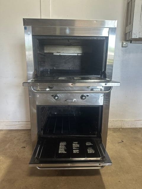 "FRANKLIN CHEF"H.D COMMERCIAL NATURAL GAS DOUBLE STACK OVEN