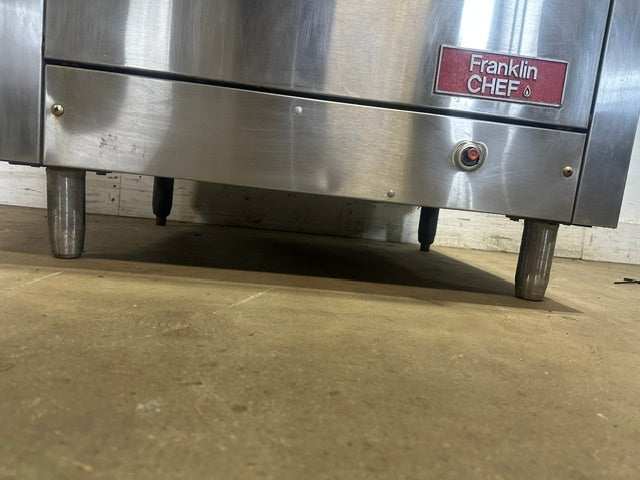 "FRANKLIN CHEF"H.D COMMERCIAL NATURAL GAS DOUBLE STACK OVEN