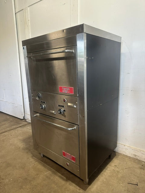 "FRANKLIN CHEF"H.D COMMERCIAL NATURAL GAS DOUBLE STACK OVEN