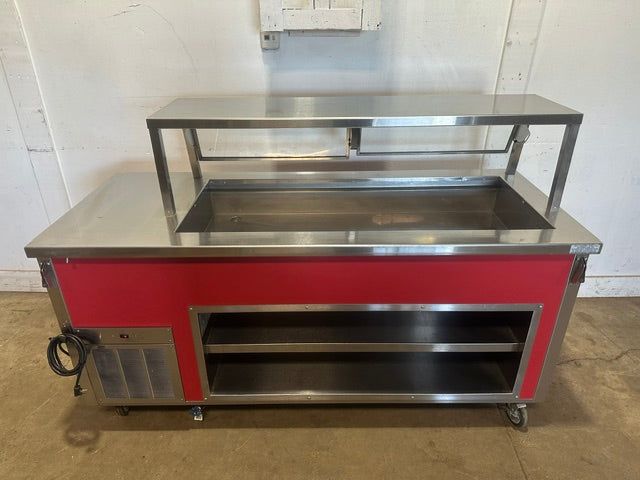 "DELFIELD SCSC-60-B" S.S REFRIGERATED BUFFET TABLE W/SNEEZE GUARD ,115V 1PH