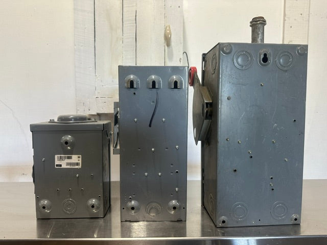 **LOT OF 3** SQUARE D AND CULTER HAMMER SAFETY SWITCHES