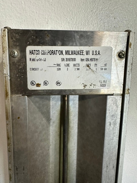 "HATCO GRAH-60" 120v SINGLE ELEMENT MOUNTABLE STRIP WARMER, 1PH