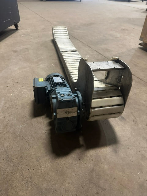 STAINLESS STEEL CLEATED FLEX-WALL BELT CONVEYOR 6 1/8"W x 60"L
