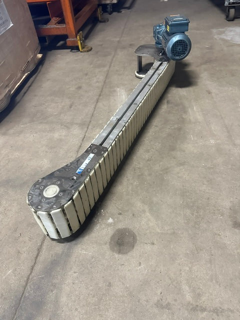 STAINLESS STEEL CLEATED FLEX-WALL BELT CONVEYOR 6 1/8"W x 60"L
