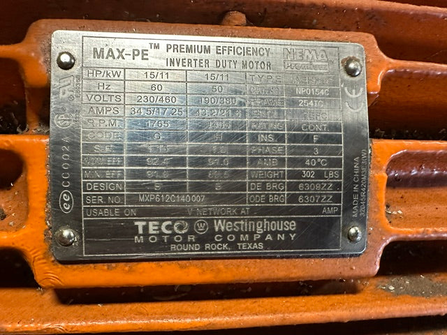 RHM Fluid Power 15hp Hydraulic Power Unit, 60 Gallon Capacity, 1000 PSI at 20 GP
