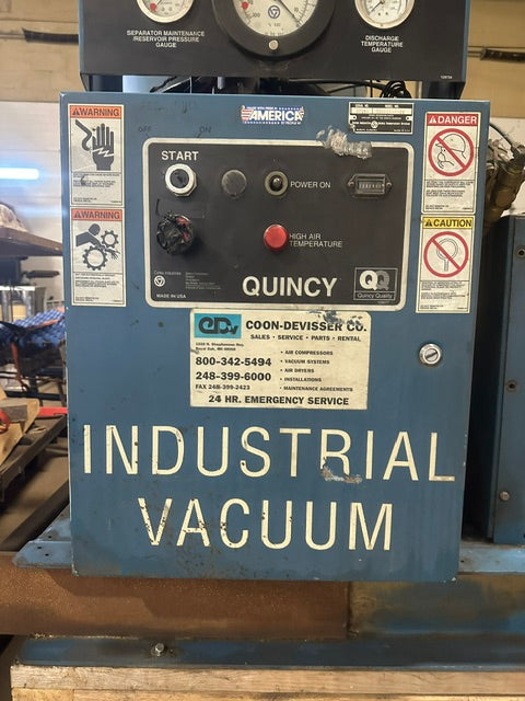 "QUINCY QSVB25ANN2C" industrial rotary screw vacuum pump system, 32929 hr