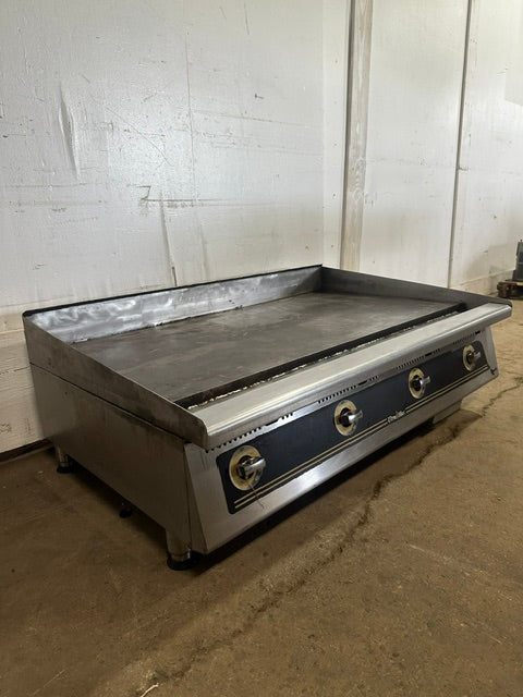 "ULTRA MAX" NATURAL GAS 48 IN WIDE COUNTER TOP GRIDDLE W/ GREASE PAN