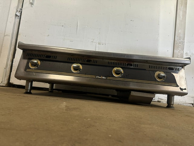 "ULTRA MAX" NATURAL GAS 48 IN WIDE COUNTER TOP GRIDDLE W/ GREASE PAN