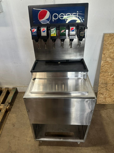 "CORNELIUS CB2323AK6"COMMERCIAL 6 HEADS SODA MACHINE W/ ICE BIN
