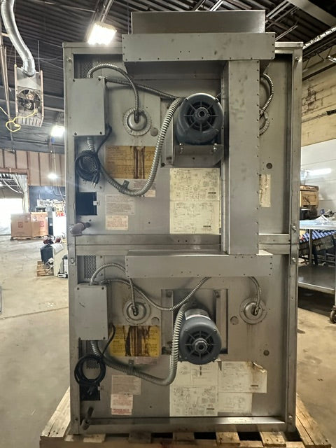 "BLODGETT DFG-200-L-S" COMMERCIAL N GAS DOUBLE STACK CONVECTION OVEN ON CASTER