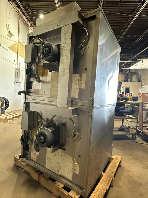 "BLODGETT DFG-200-L-S" COMMERCIAL N GAS DOUBLE STACK CONVECTION OVEN ON CASTER