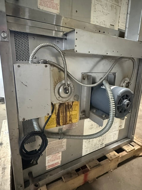 "BLODGETT DFG-200-L-S" COMMERCIAL N GAS DOUBLE STACK CONVECTION OVEN ON CASTER