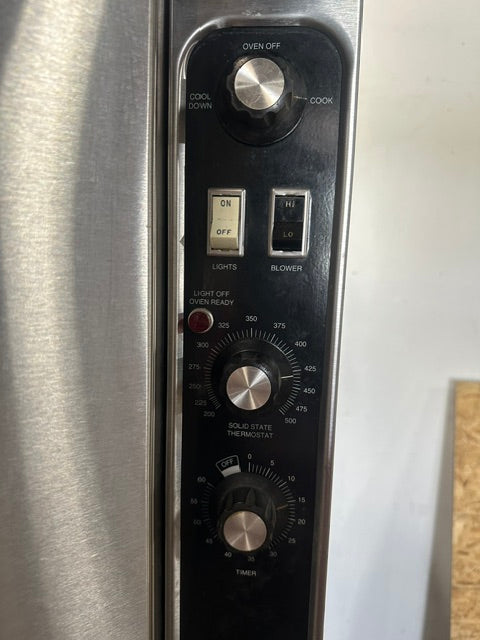 "BLODGETT DFG-200-L-S" COMMERCIAL N GAS DOUBLE STACK CONVECTION OVEN ON CASTER